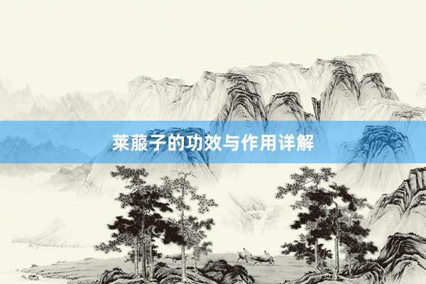 莱菔子的功效与作用详解